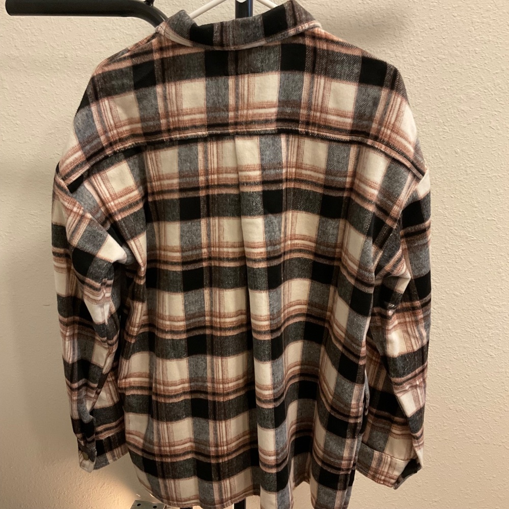 Nwt, Oversized Plaid Shacket By Timimg, Size Large - image 6